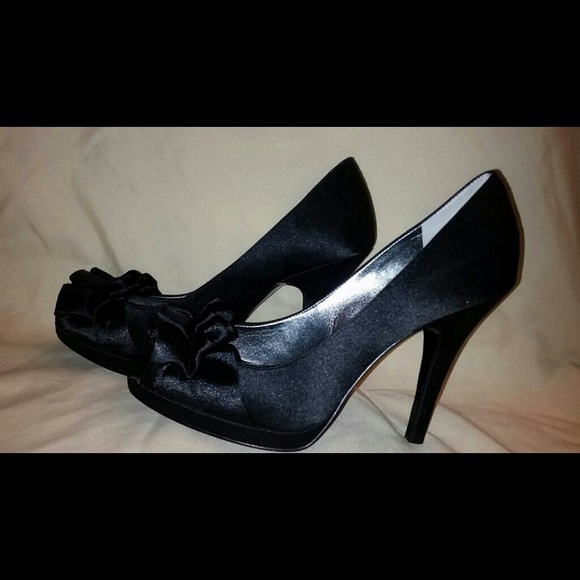 Ladies Black Nina High Heels - Picture 1 of 4