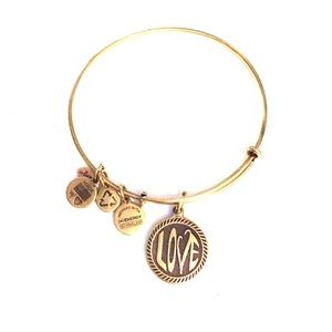 Alex & Ani Love Charm Bangle