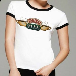 Central Perk Friends Graphic Ringer Tee