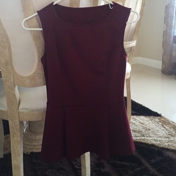 Burgundy top