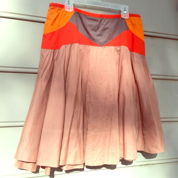 Cute Colorblock statement, layered skirt - Picture 1 of 4