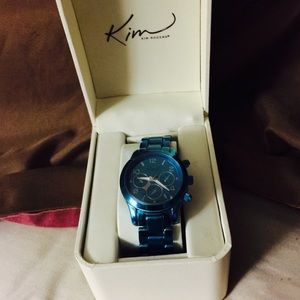 Metallic blue Kim Rogers watch
