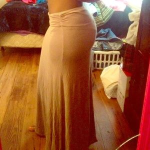 Tan Maxi Skirt