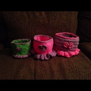 Crochet ballerina bags!