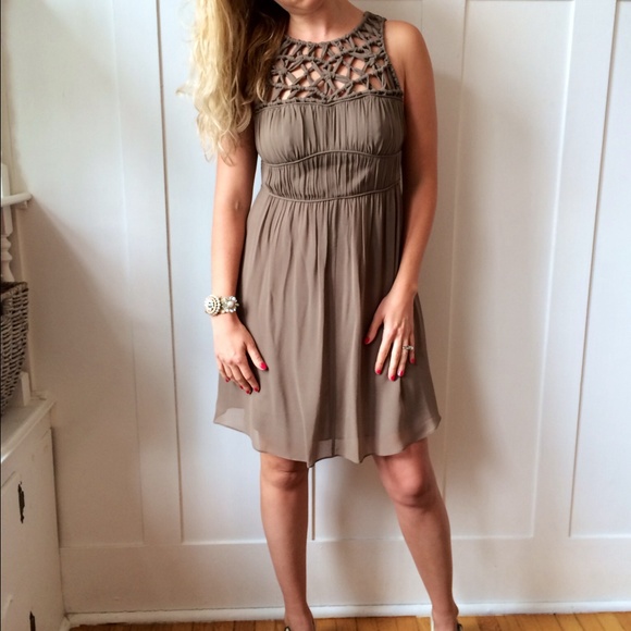 Banana Republic Dresses & Skirts - Reserved - Banana Rep. Silk Dress Crocheted Detail