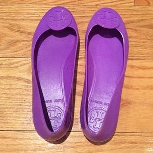 Tory Burch Purple Jelly Flats
