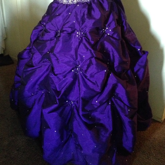 By Madellin Garner Embellished Purple Prom SZ 10 - Picture 2 of 5