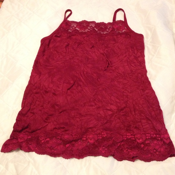 Crinkle Lace Trimmed Cami