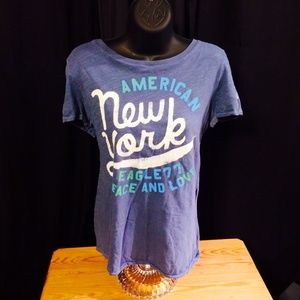 Blue/Green AMERICAN EAGLE Tee