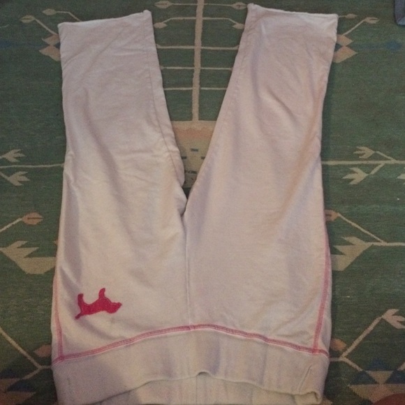 PINK white sweatpants