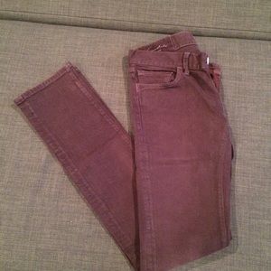 Purple denim jeans