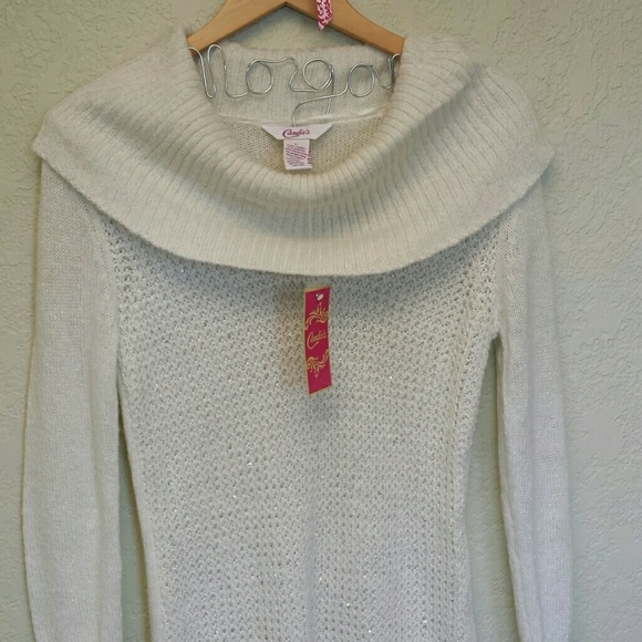 Candies Cream Cowl Neck Sweater!