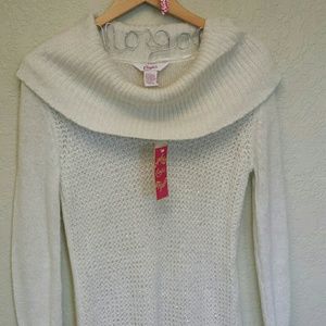 Candies Cream Cowl Neck Sweater!