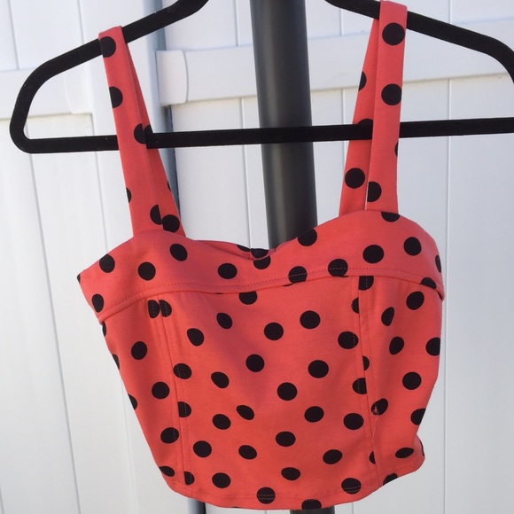 Polka dot crop tank