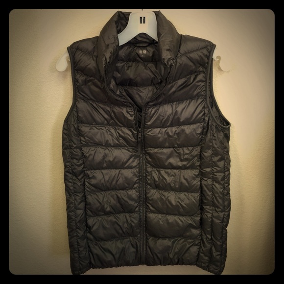Slate grey UNIQLO down vest