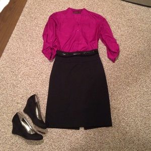 Black pencil skirt