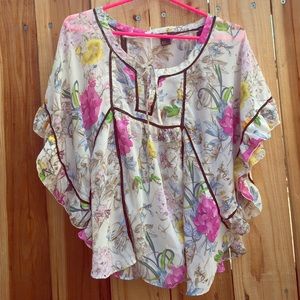 H&M Boho Chic Loose Floral Top