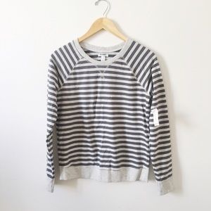GAP Grey Striped Crewneck