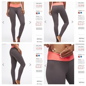 Fabletics Salar Leggings in gray and pink