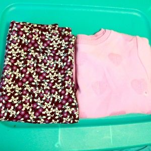 BUNDLE DEAL! Floral leggings & Heart Sweater
