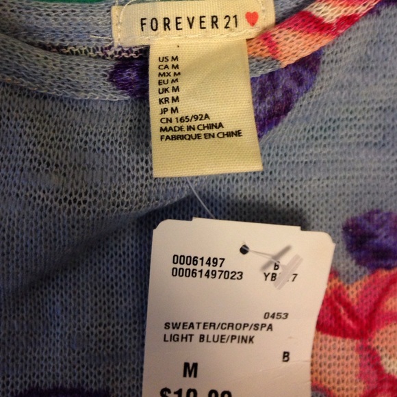 ❗️SALE❗️Sweater Floral Crop - Picture 2 of 3