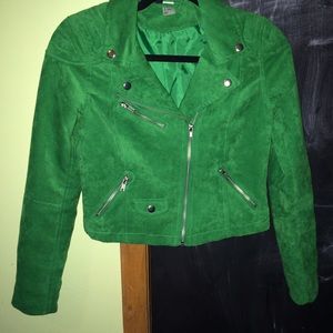 Faux suede Moto jacket
