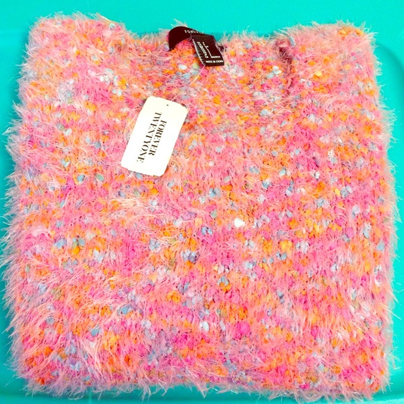 Colorful Fluffy Sweater Top - Picture 1 of 4