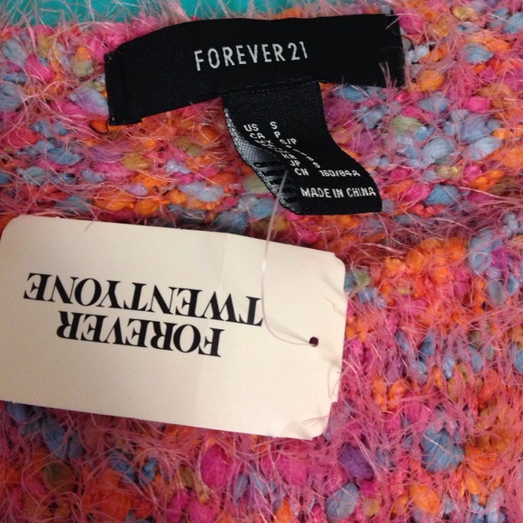 Colorful Fluffy Sweater Top - Picture 3 of 4