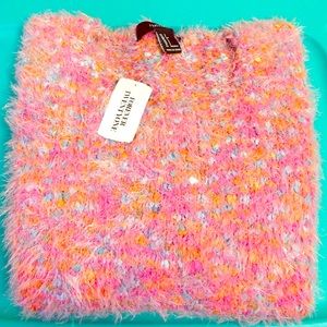 Colorful Fluffy Sweater Top