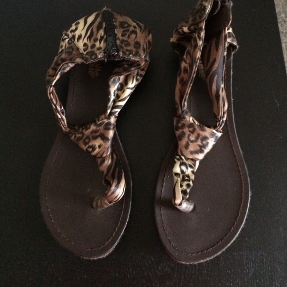 Animal print sandals