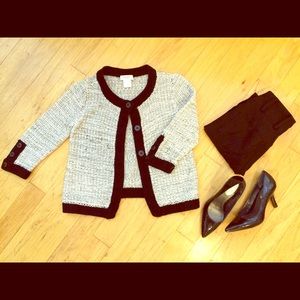 Kate Hill petite black/white cardigan