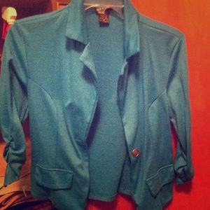 Teal blazer. Worn a few times but great condition