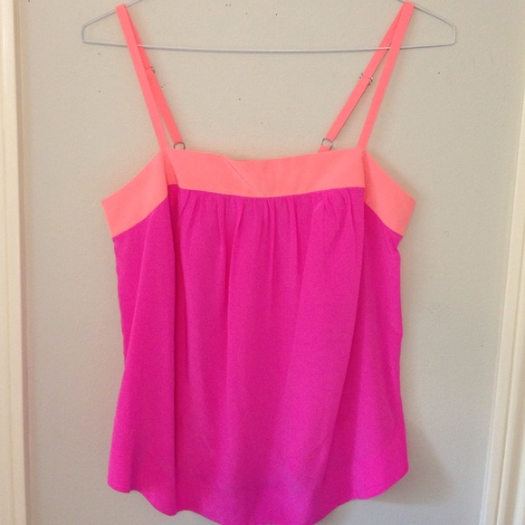 Hot pink 100% silk top