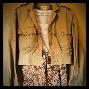 Khaki safari style jacket
