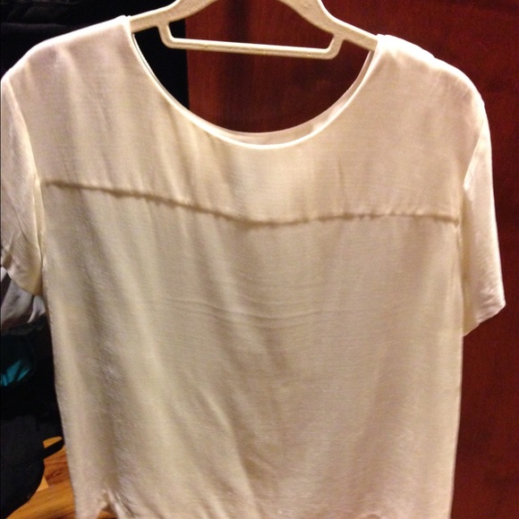 Women's Cream colored velvet top