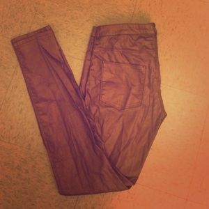 Shimmery bronze jeans