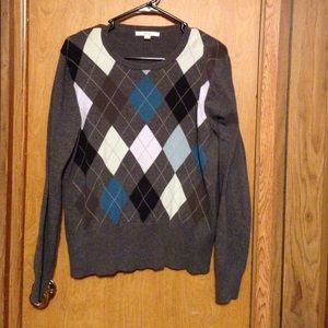 Merona brand Argyle front sweater