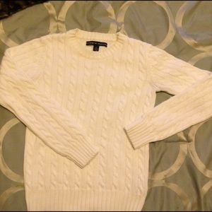 Tommy Hilfiger Cream Cable-Knit Sweater