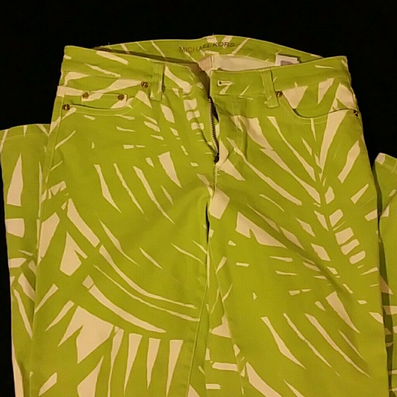 Green and white M KORS Jeans - Picture 1 of 3
