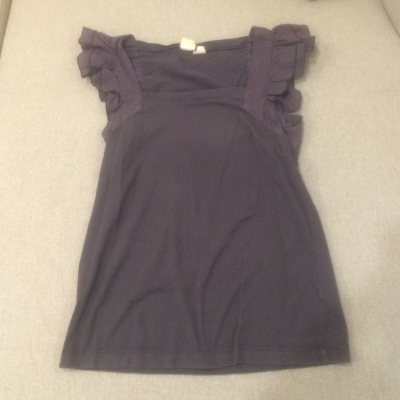 French Connection Dark Grey Cotton Tank Top