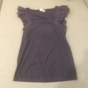 French Connection Dark Grey Cotton Tank Top