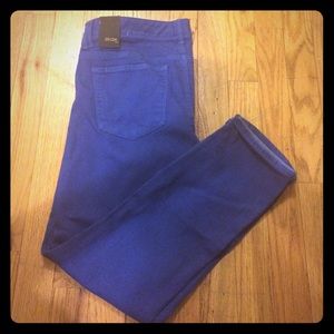 Royal blue crop jeans