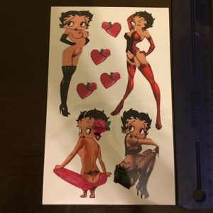 Betty Boop 2 sheets Temporary tattoos