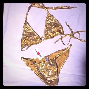 NWT GOLD Bikini