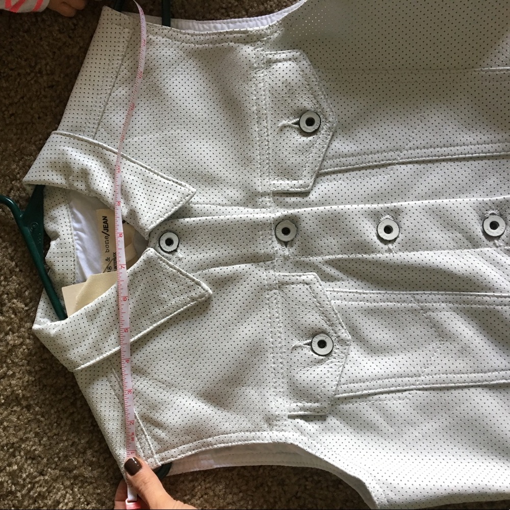 Rag & Bone white perforated leather vest. - Picture 5 of 5