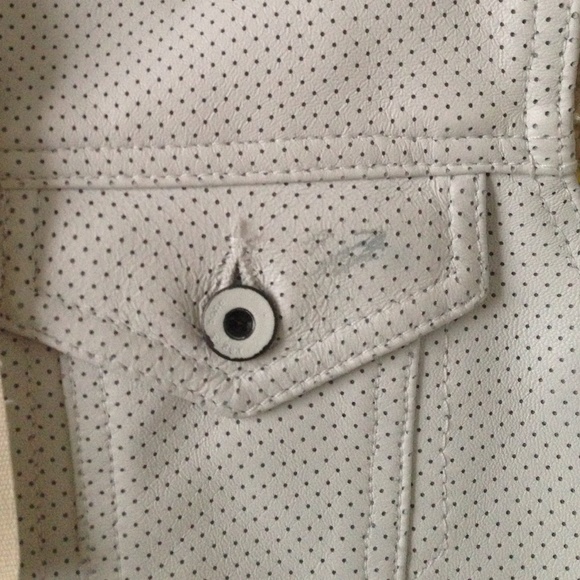Rag & Bone white perforated leather vest. - Picture 3 of 5