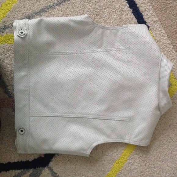 Rag & Bone white perforated leather vest. - Picture 4 of 5