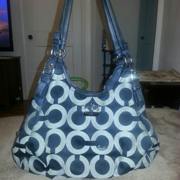 Black coach signature handbag