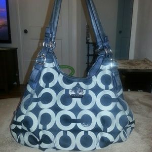 Black coach signature handbag