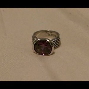 Deep purple stone ring